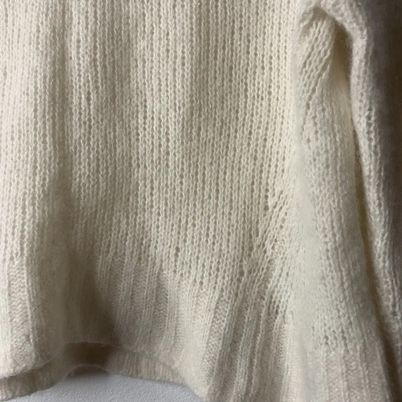 ME+EM Women's Jumper S White Cashmere with Silk Round Neck Pullover - Picture 7 of 12